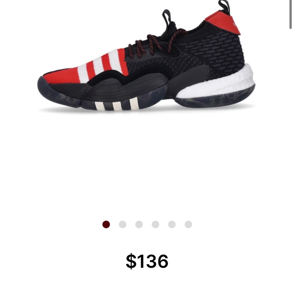 Adidas Black and Red Trae Young Sneakers NWT
